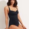 Seafolly Collective Twist Halter One Piece 1 Seafolly Collective Twist Halter One Piece -Fashion Swimwear Store 10373 942 True 20Navy 1