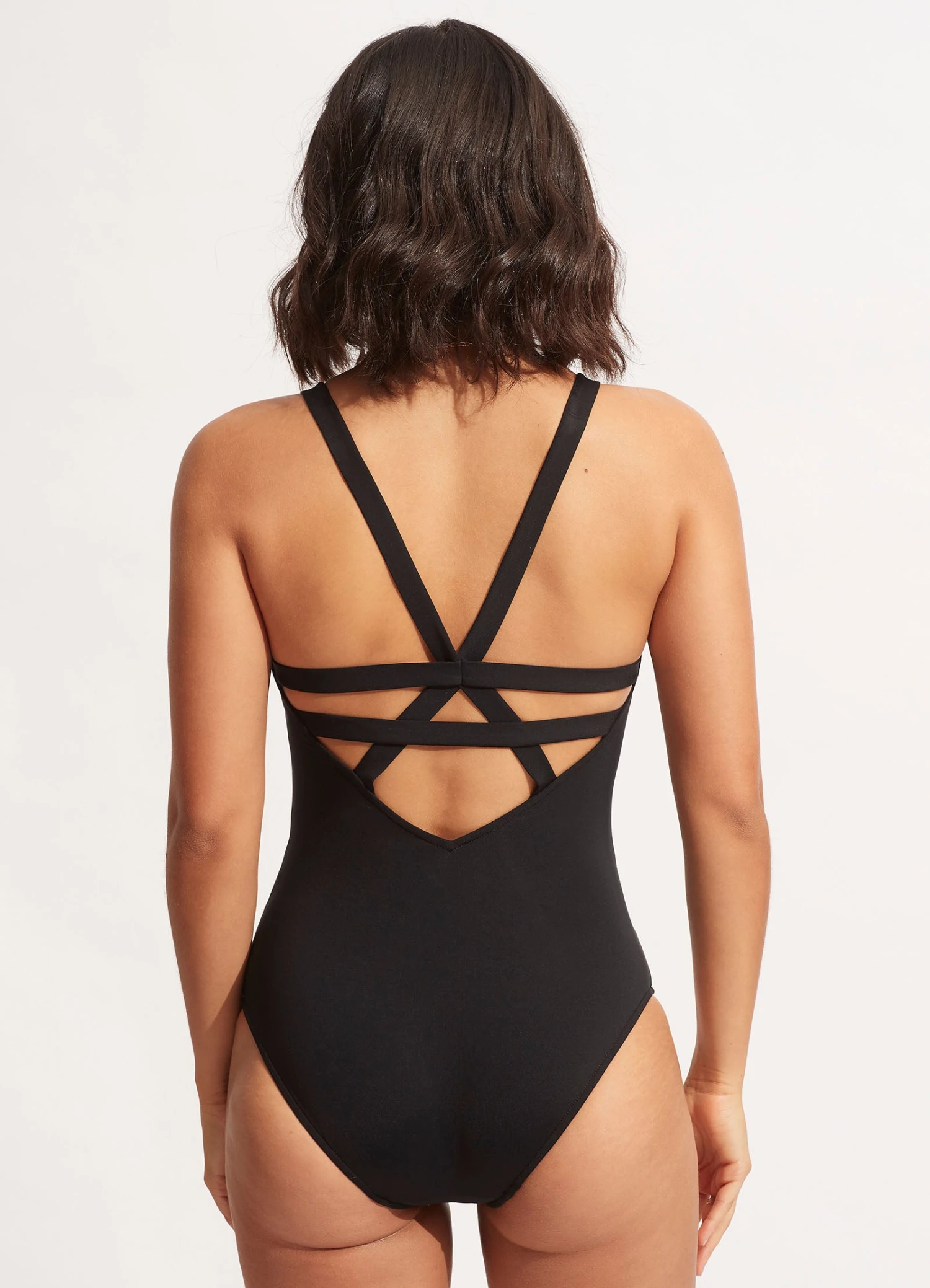 Seafolly Collective Deep V One Piece - Black 5 Seafolly Collective Deep V One Piece - Black - Image 4
