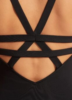 Seafolly Collective Deep V One Piece - Black 10 Seafolly Collective Deep V One Piece - Black -Fashion Swimwear Store 10634 942 Black 5