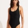 Essentials Retro Tank Maillot - Black -Fashion Swimwear Store 10761 640 Black 1