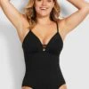 Seafolly Quilted One Piece - Black 2 Seafolly Quilted One Piece - Black -Fashion Swimwear Store 10792 065 Black 1