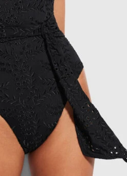 Costa Bella One Piece With Belt - Black 12 Costa Bella One Piece With Belt - Black -Fashion Swimwear Store 10961 922 Black 5