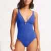 Willow One Piece - Azure 2 Willow One Piece - Azure -Fashion Swimwear Store 10993 924 Azure 3