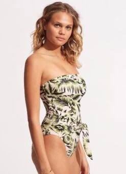 Island In The Sun DD Bandeau One Piece - Avocado -Fashion Swimwear Store 11018DD946 Avocado 3
