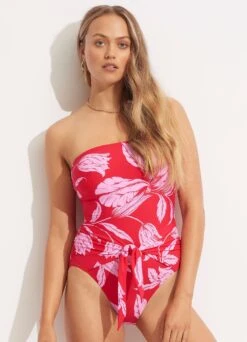 Fleur De Bloom DD Bandeau One Piece - Chilli Red