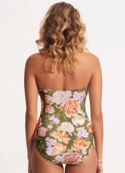 Paradise Garden DD Bandeau One Piece - Avocado 11 Paradise Garden DD Bandeau One Piece - Avocado -Fashion Swimwear Store 11030DD960 Avocado 4