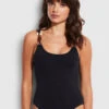 Belize Scoop Back One Piece - Black 2 Belize Scoop Back One Piece - Black -Fashion Swimwear Store 11034 927 Black 1