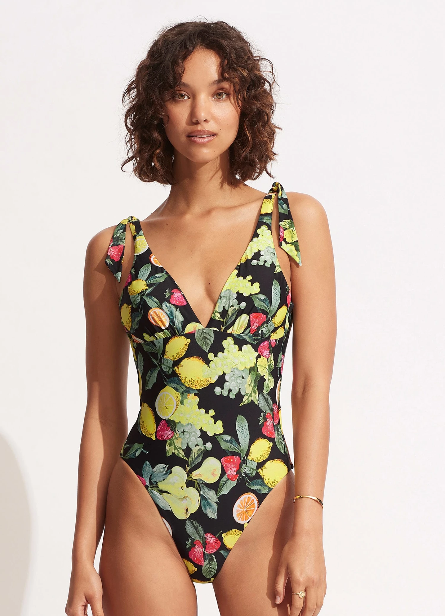 Lemoncello V Neck One Piece - Black 4 Lemoncello V Neck One Piece - Black - Image 2