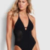 DreamcatcherHalter One Piece- Black 2 DreamcatcherHalter One Piece- Black -Fashion Swimwear Store 11043 930 Black 1