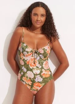 Paradise Garden Underwire One Piece - Avocado 12 Paradise Garden Underwire One Piece - Avocado -Fashion Swimwear Store 11052 960 Avocado 3