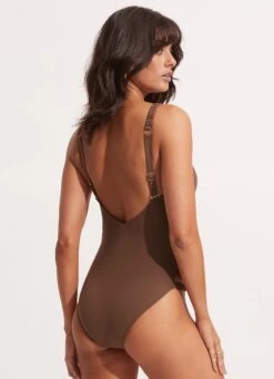 Seafolly Collective Gathered Strap One Piece - Tiramisu -Fashion Swimwear Store 11055 942 Tiramisu 4