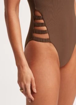 Seafolly Collective Gathered Strap One Piece - Tiramisu -Fashion Swimwear Store 11055 942 Tiramisu 5
