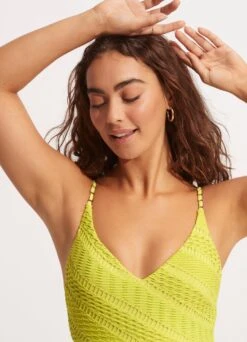Marrakesh V Neck One Piece - Wild Lime 9 Marrakesh V Neck One Piece - Wild Lime -Fashion Swimwear Store 11071 911 Wild 20Lime 6