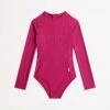 Summer Essential Girls Panelled Paddlesuit - Deep Pink -Fashion Swimwear Store 15712 258 DeepPink 1