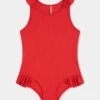Summer Essential Girls Ruffle One Piece - Chilli Red 1 Summer Essential Girls Ruffle One Piece - Chilli Red -Fashion Swimwear Store 15725T 266 Chilli 20Red 1