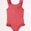 Summer Essential Girls Ruffle One Piece - Chintz Pink -Fashion Swimwear Store 15725T 266 ChintzPin 1