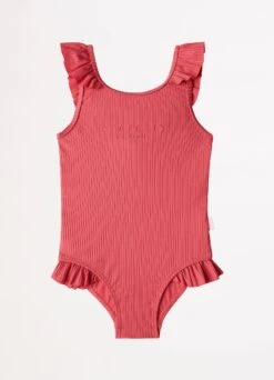 Summer Essential Girls Ruffle One Piece - Chintz Pink