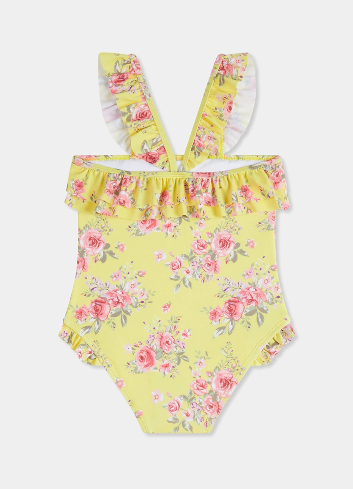 Paradise Garden Girls Ruffle Bandeau One Piece - Floral 4 Paradise Garden Girls Ruffle Bandeau One Piece - Floral - Image 2