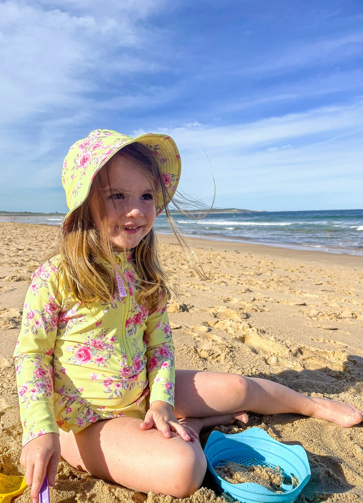 Paradise Garden Girls Ruffle Hip Paddlesuit - Floral 3 Paradise Garden Girls Ruffle Hip Paddlesuit - Floral