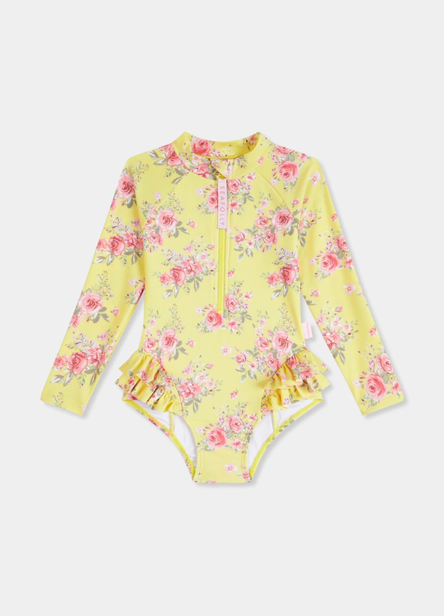 Paradise Garden Girls Ruffle Hip Paddlesuit - Floral 6 Paradise Garden Girls Ruffle Hip Paddlesuit - Floral - Image 4