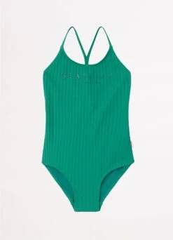 Girls Summer Essential Crossover Strap One Piece- Forest