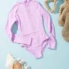 Girls Summer Essential Panelled Paddlesuit- Violet -Fashion Swimwear Store 15737 Violet 1