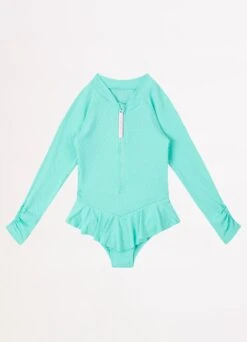 Girls Summer Essential Tie Side Paddlesuit- Mint