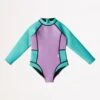 Girls L/S Wetsuit- Violet Splice -Fashion Swimwear Store 15760T VioletSpli 1