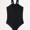 Girls Essential Crossback One Piece - Black -Fashion Swimwear Store 15771 Black 1