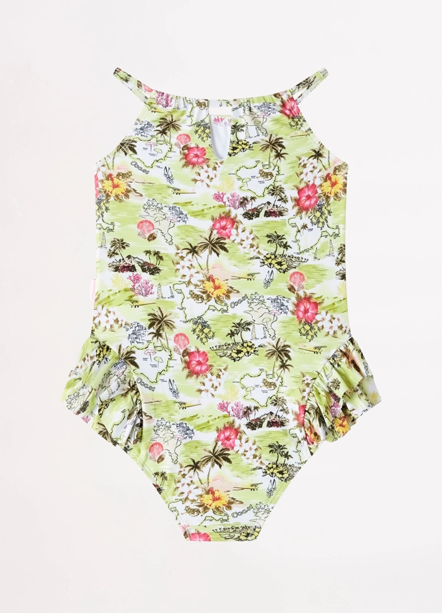 Girls Coast To Coast Halter Neck One- Lime Coast 6 Girls Coast To Coast Halter Neck One- Lime Coast - Image 4