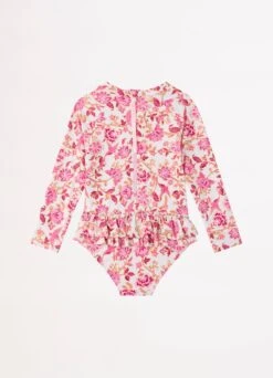 Silk Road Girls Frilled Hip Paddlesuit - Pink -Fashion Swimwear Store 15810T Pink 3