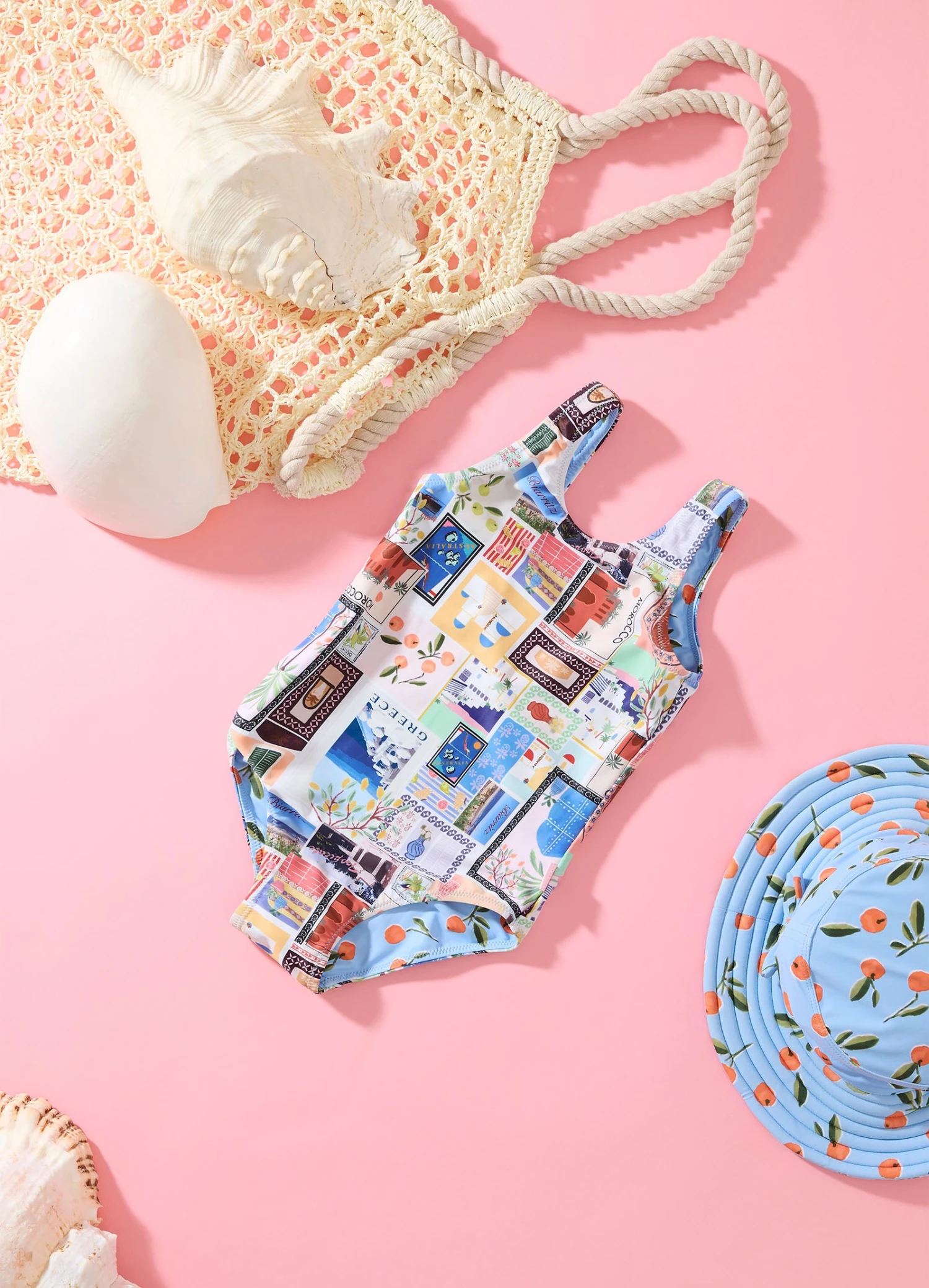 On Vacation Girls Reversible One Piece - Azure 3 On Vacation Girls Reversible One Piece - Azure