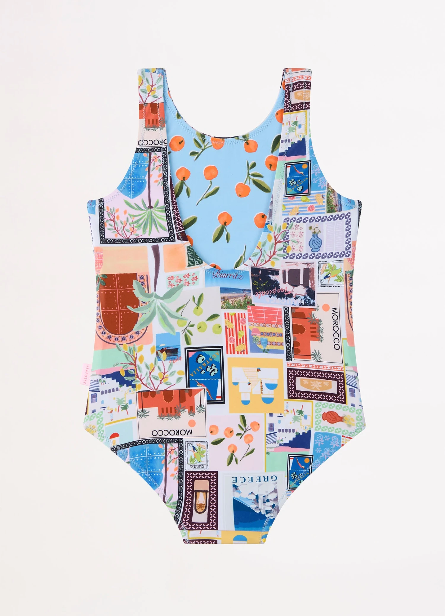 On Vacation Girls Reversible One Piece - Azure 5 On Vacation Girls Reversible One Piece - Azure - Image 3