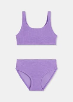 Girls Square Neck Bikini- Lilac