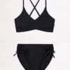 Girls Wrap Bikini- Black -Fashion Swimwear Store 27183 Black 1