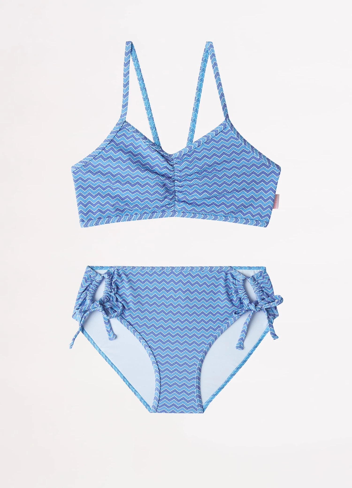 Girls Vanuatu Tie Feature Bikini- Zig Zag 4 Girls Vanuatu Tie Feature Bikini- Zig Zag - Image 2