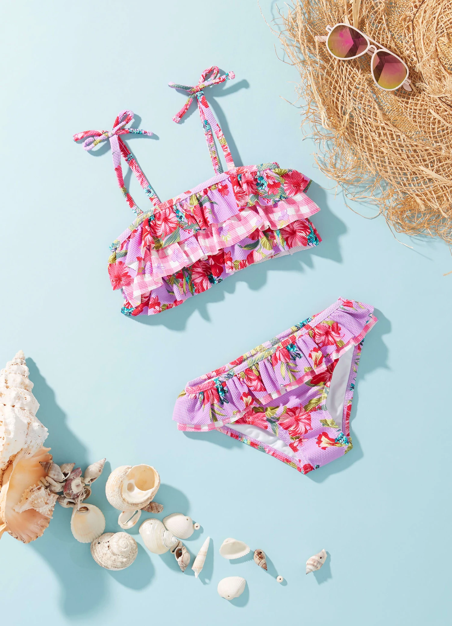Girls Honolulu Ruffle Bikini- Honolulu 3 Girls Honolulu Ruffle Bikini- Honolulu
