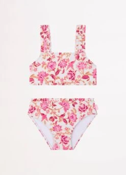 Silk Road Girls Mini Ruffle Bikini - Pink -Fashion Swimwear Store 27228T Pink 2