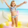 On Vacation Girls Ruffle Bikini - Azure