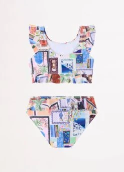 On Vacation Girls Ruffle Bikini - Azure -Fashion Swimwear Store 27230T Azure 2