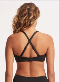 Seafolly Collective F Cup Halter Bra - Black -Fashion Swimwear Store 30548F 942 Black 4