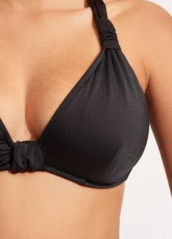 Seafolly Collective F Cup Halter Bra - Black -Fashion Swimwear Store 30548F 942 Black 5