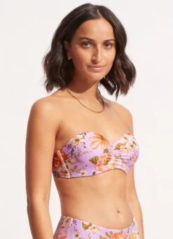 Paradise Garden Bustier Bandeau - Lilac 10 Paradise Garden Bustier Bandeau - Lilac -Fashion Swimwear Store 30574 960 Lilac 3