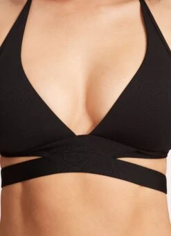 Seafolly Collective Halter Bra - Black 17 Seafolly Collective Halter Bra - Black -Fashion Swimwear Store 30645 942 Black 10