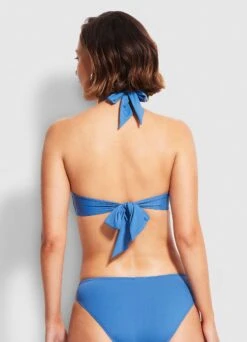Seafolly Twist Soft Cup Halter - Marina Blue 10 Seafolly Twist Soft Cup Halter - Marina Blue -Fashion Swimwear Store 30806 065 MarinaBlu 4