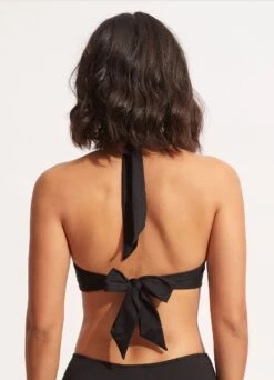 Seafolly Collective Twist Soft Cup Halter -Fashion Swimwear Store 30806 942 Black 4