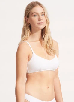 Sea Dive Bralette - White 8 Sea Dive Bralette - White -Fashion Swimwear Store 31173 861 White 3
