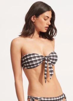 Portofino Twist Tie Front Bandeau - Black -Fashion Swimwear Store 31187 939 Black 3