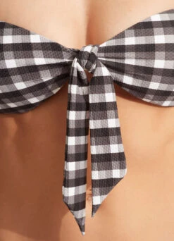 Portofino Twist Tie Front Bandeau - Black -Fashion Swimwear Store 31187 939 Black 5