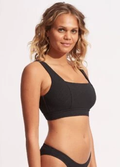Willow D Cup Tank Bra - Black 10 Willow D Cup Tank Bra - Black -Fashion Swimwear Store 31253D 924 Black 3